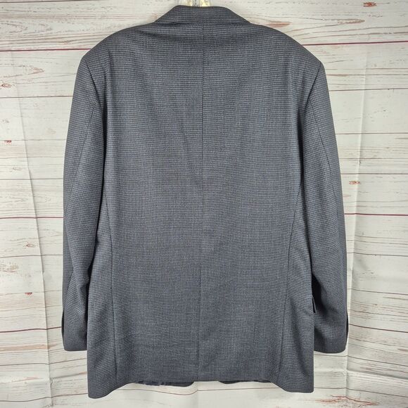 Jones New York Size 40L Men's Jacket Coat Blazer Dark Gray Famous Barr Formal - Picture 9 of 13